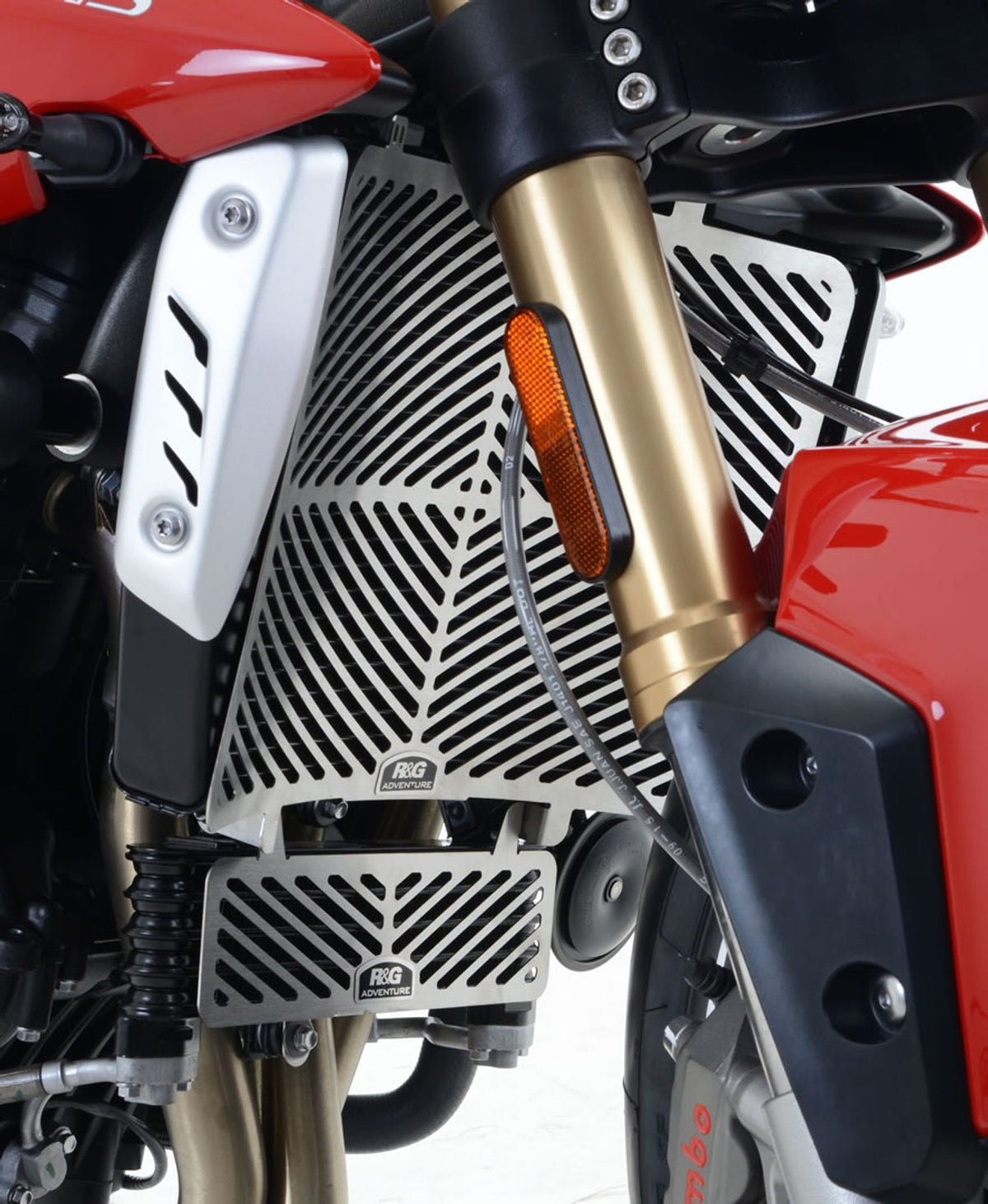 R&G Racing Stainless Steel Radiator Guard for Triumph Speed Triple S '16-'21, Speed Triple R '16-'20, Speed Triple RS '18-'20