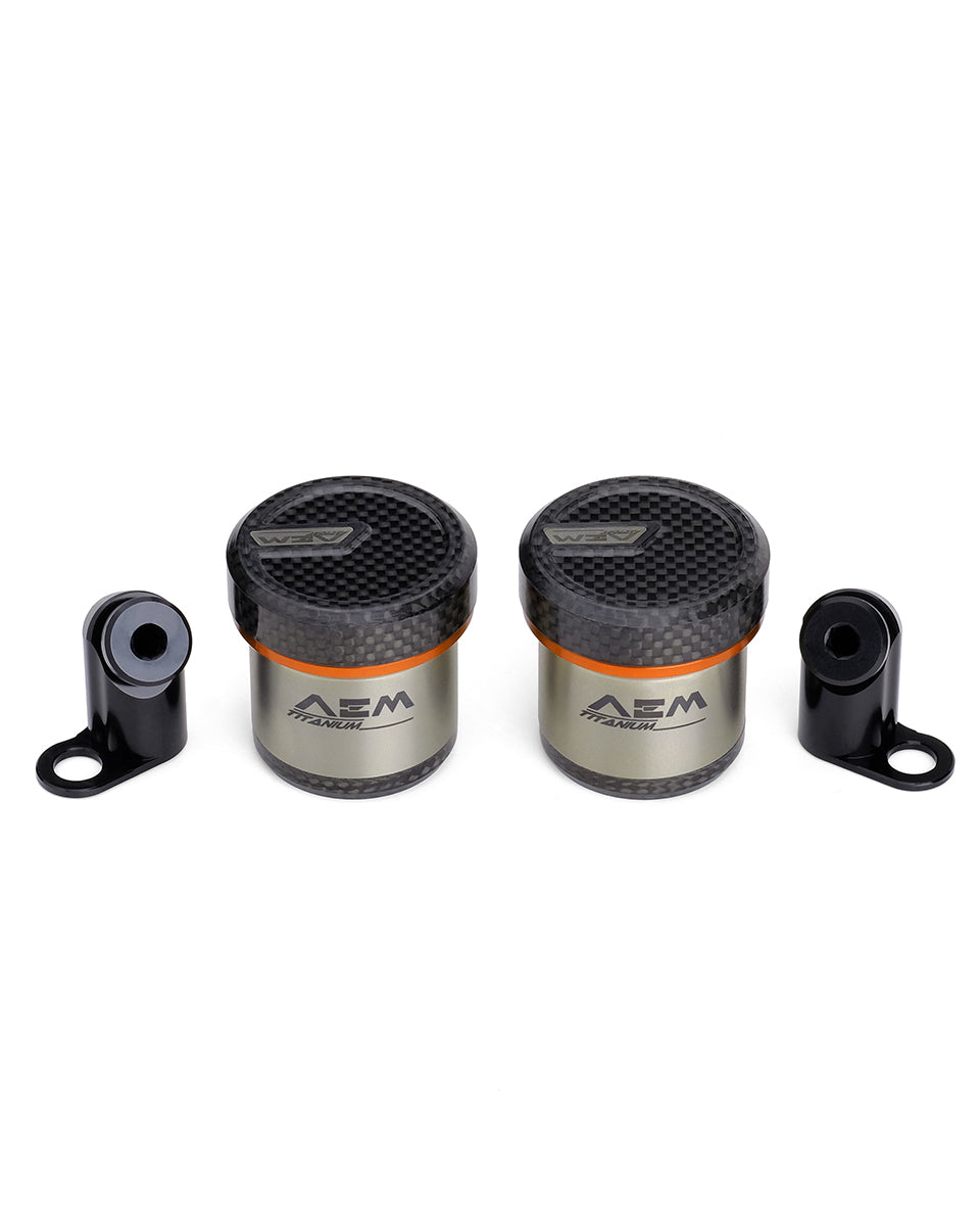AEM FACTORY - TITANIUM & CARBON FIBER INTEGRATED RESERVOIR FLUID TANKS FOR BREMBO RCS CORSA CORTA MASTER CYLINDERS