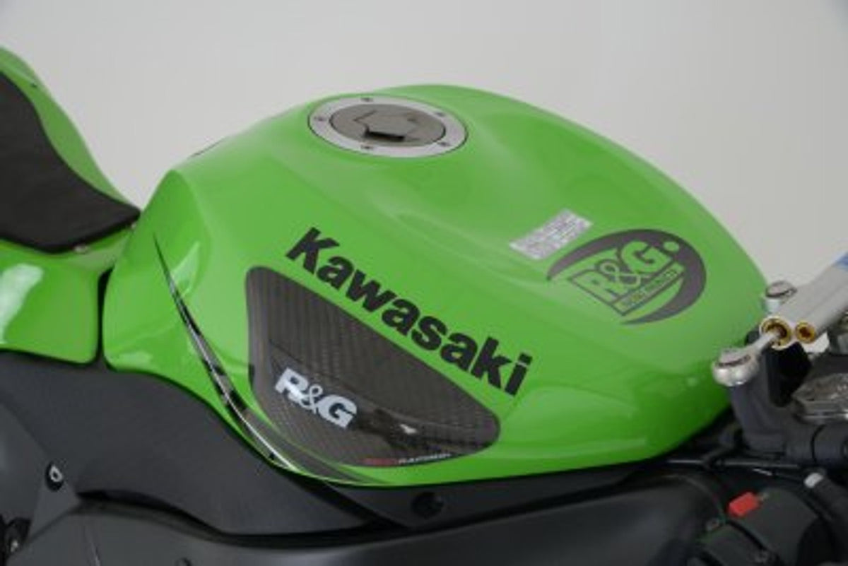 R&G Racing Tank Sliders (Both with "Kawasaki" Graphic on Fuel Tank) for the Kawasaki ZX-6R '09-'20 / ZX-10R '08-'10
