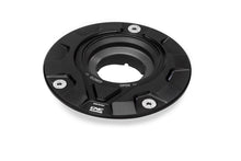 CNC Racing 'GEAR' Aluminum Gas Cap Flange for MV 3 cylinder Models, Aprilia, Moto Guzzi, and Triumph