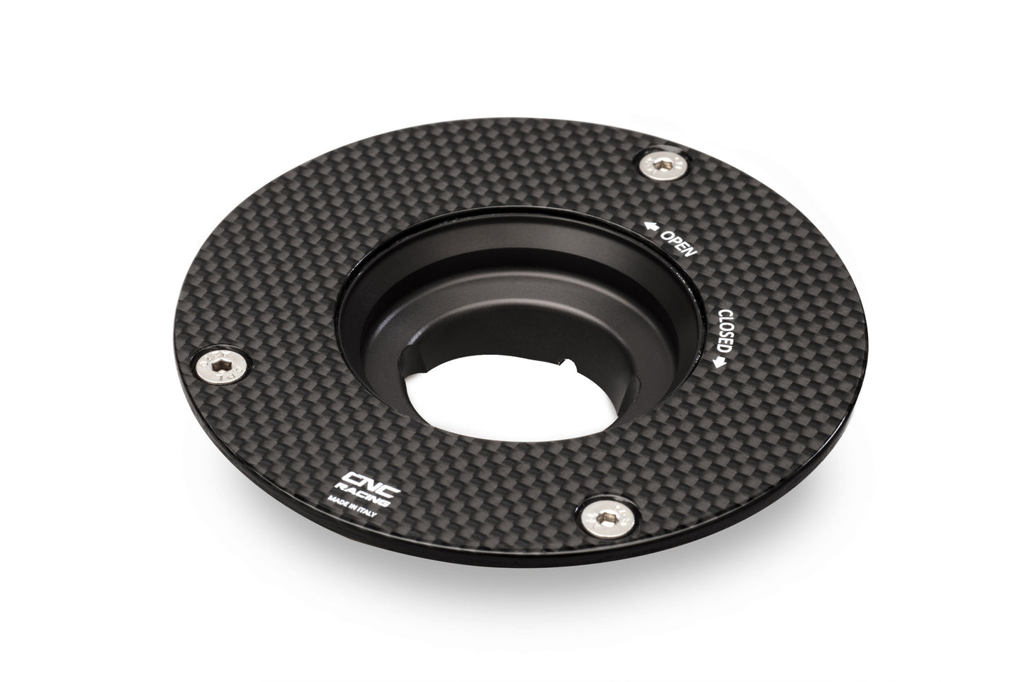 CNC Racing Carbon Fiber Gas Cap Flange for Older Ducati's  MV's and Yamaha Models