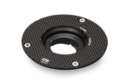 CNC Racing Carbon Fiber Gas Cap Flange for Older Ducati's  MV's and Yamaha Models