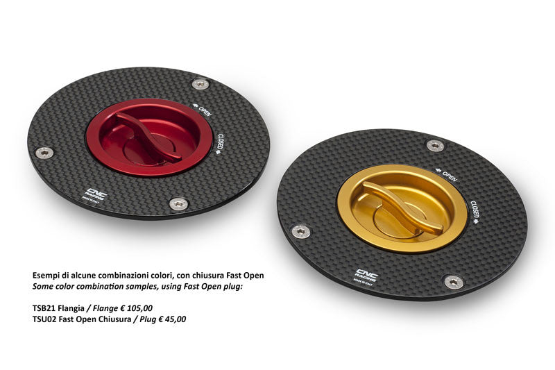 CNC Racing Carbon Fiber Gas Cap Flange for Older Ducati's  MV's and Yamaha Models