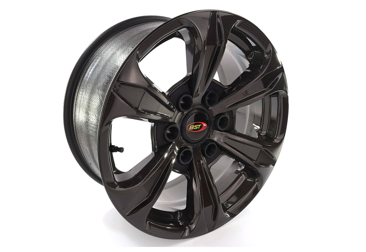 BST TUFF TEK 6 Spoke Carbon Fiber Wheel for the Ford F150 and Ranger (2015+), Jeep Wrangler JK (07-17) - 18 x 9