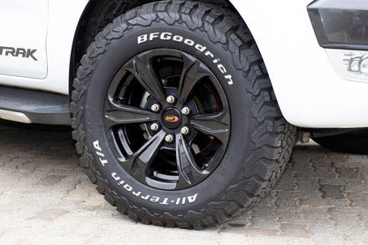 BST TUFF TEK 6 Spoke Carbon Fiber Wheel for the Ford F150 and Ranger (2015+), Jeep Wrangler JK (07-17) - 20 x 9