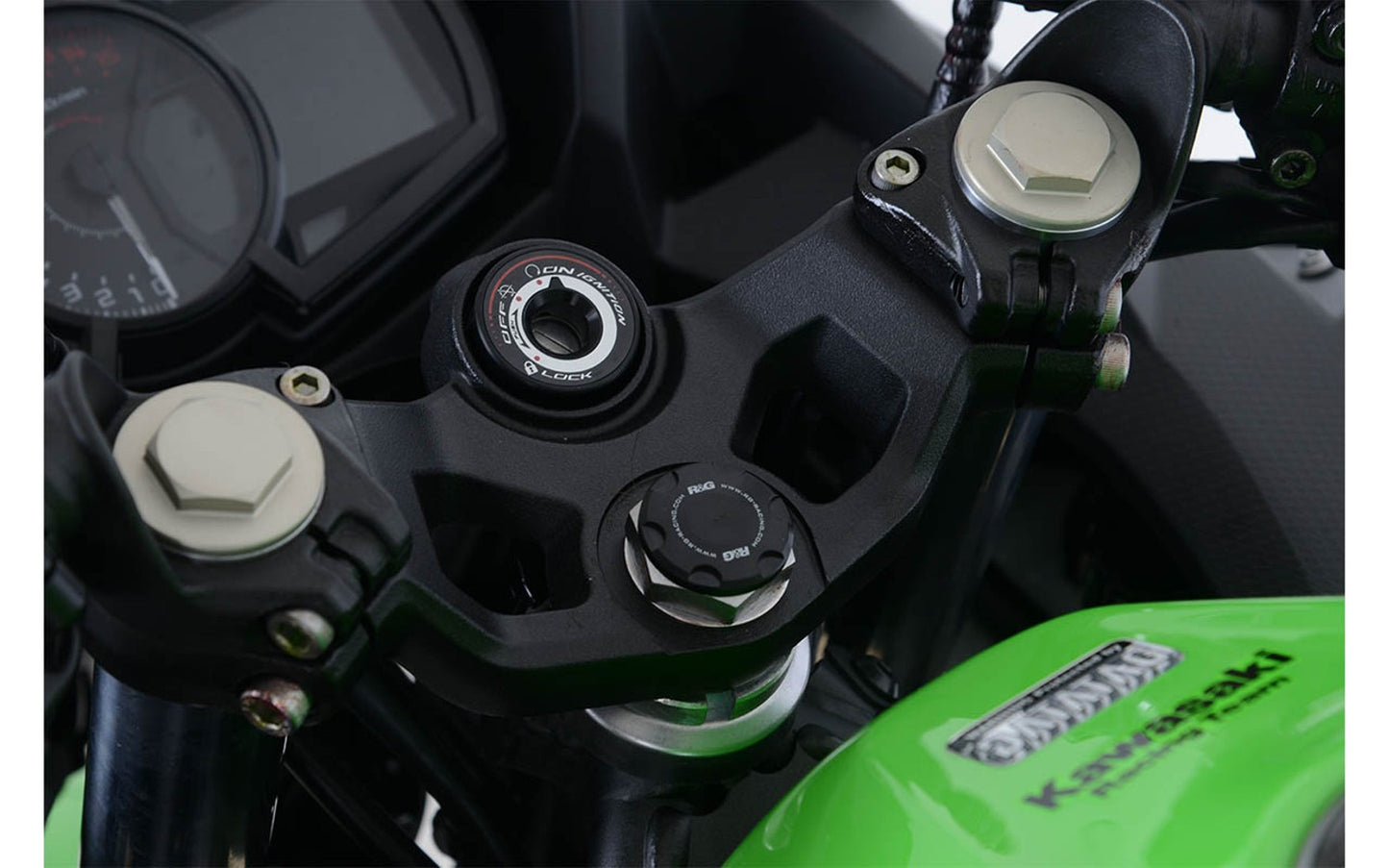R&G Racing Top Yoke Cap for Kawasaki Ninja 400 '18-'22, Ninja 250 '18-'19, Z400 '19-'22, Z250 '19-'21 and Honda CRF300L '21