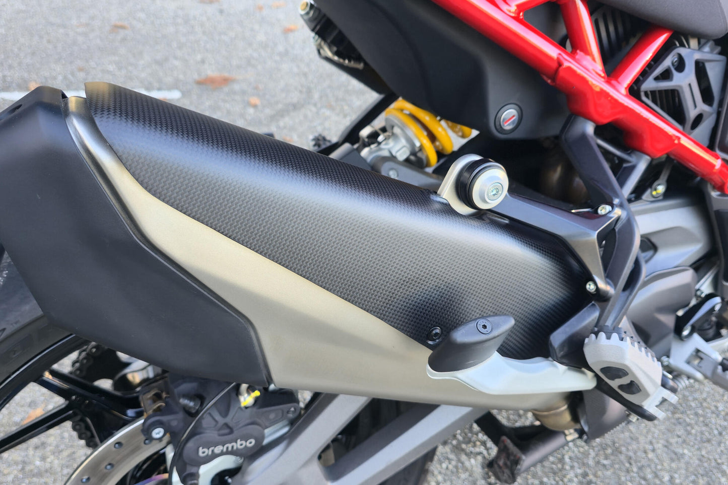 CNC Racing Carbon Fiber Muffler (Silencer) Exhaust Heat Guard for Ducati Multistrada V4 / S (2025+)