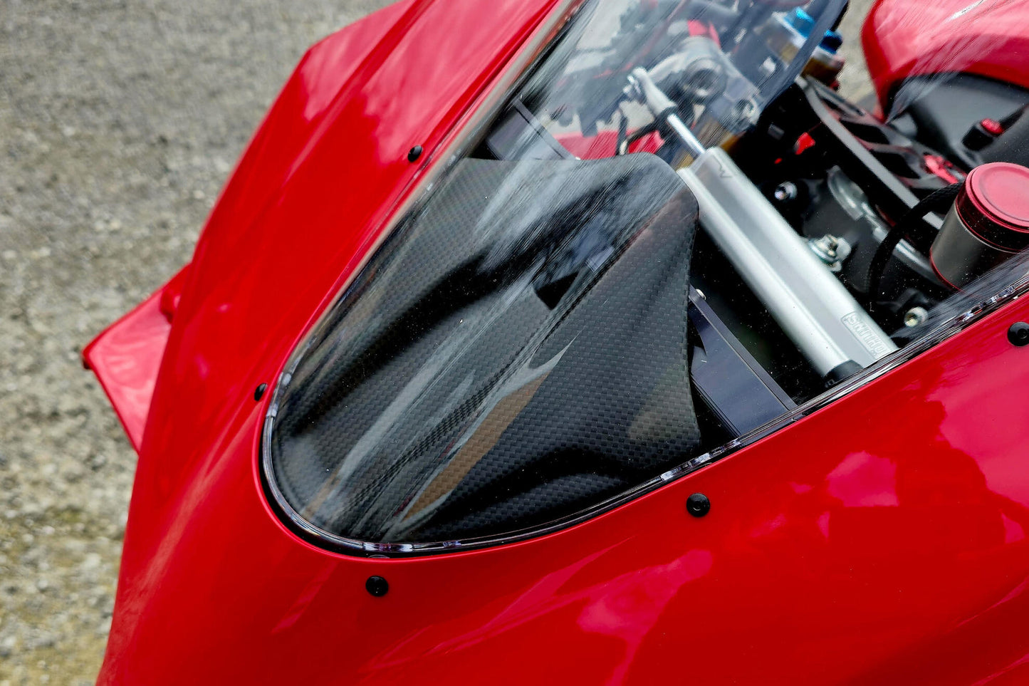 CNC Racing Carbon Fiber Instrument Cover for Ducati Panigale V4 (2025+)