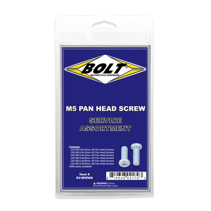 M5 Pan Head Phillips Assortment 120 Piece Kit