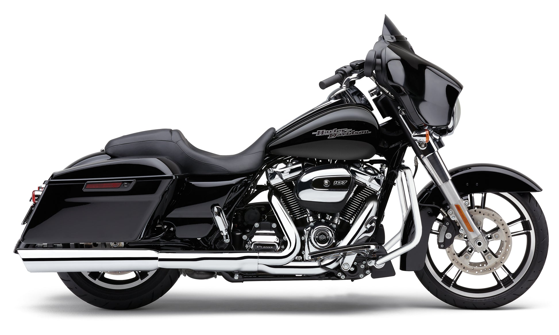 909 Twins 4" Slip Ons Chrome Flh/Flt 17 22