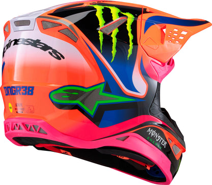 S M10 Deegan Helmet Orng Flo/Prpl/Pnk Fluo Lg