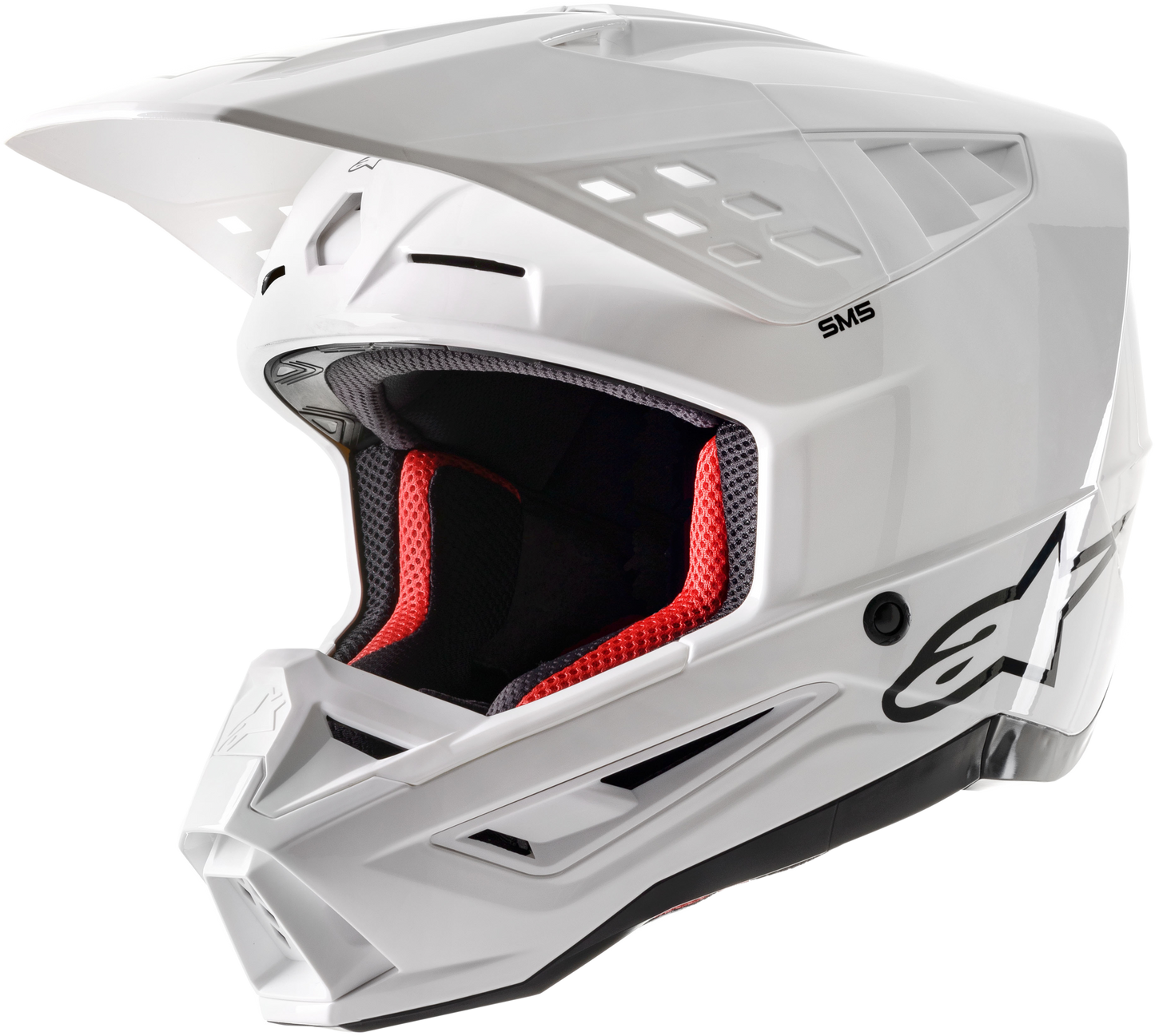 S M5 Solid Helmet White Glossy Xl