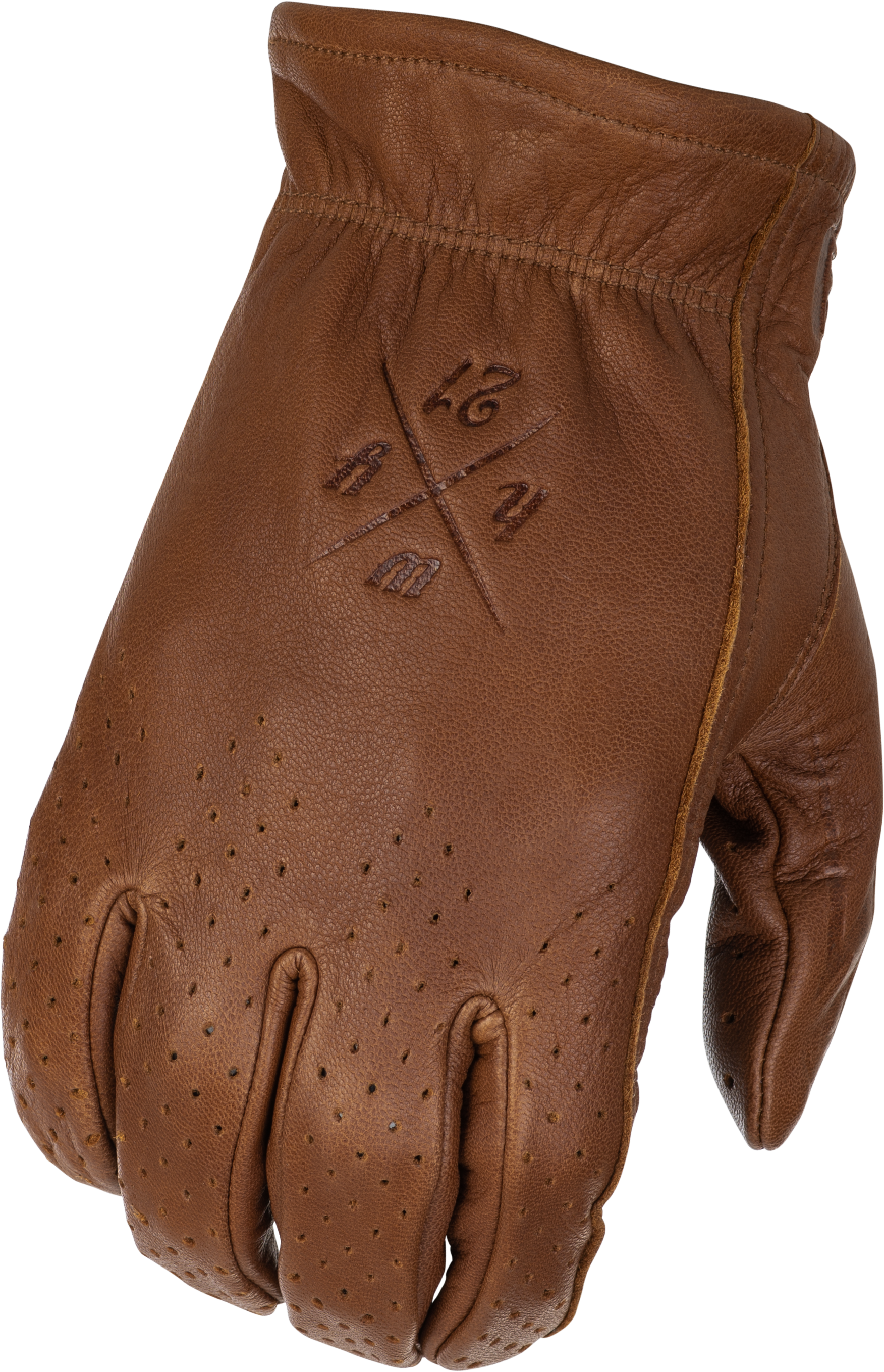 Louie Perforated Gloves Brown 5x