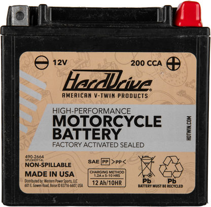 High Perform Battery Ytx14l Cca 200