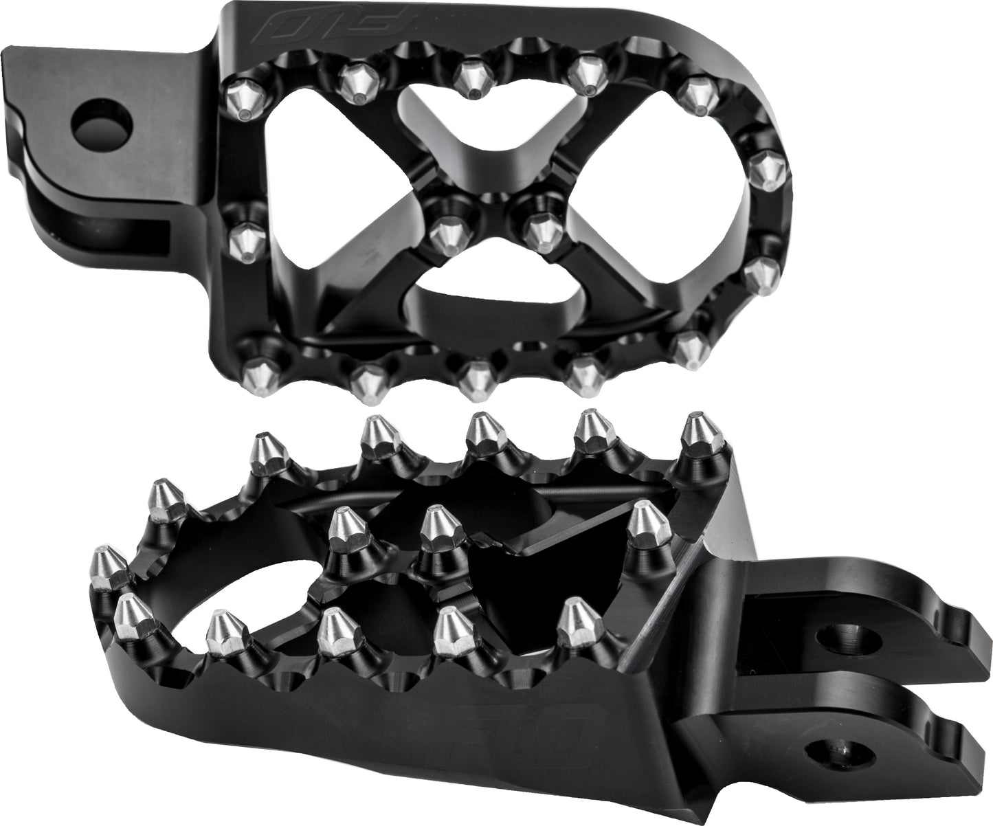 Moto Style Footpeg Set Black 2"X3.125"