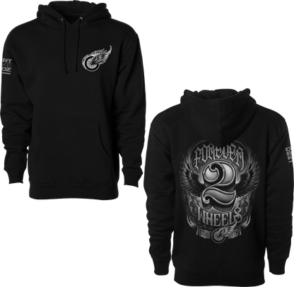 Two Wheels Hoodie Black Xl