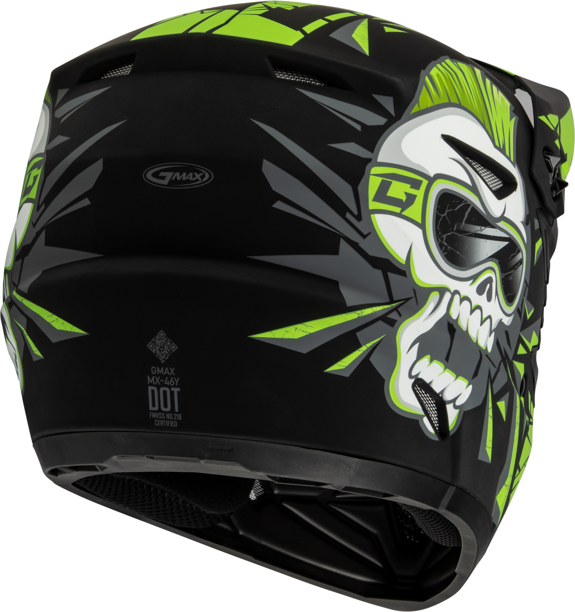 Youth Mx 46y Unstable Helmet Matte Black/Green Ys