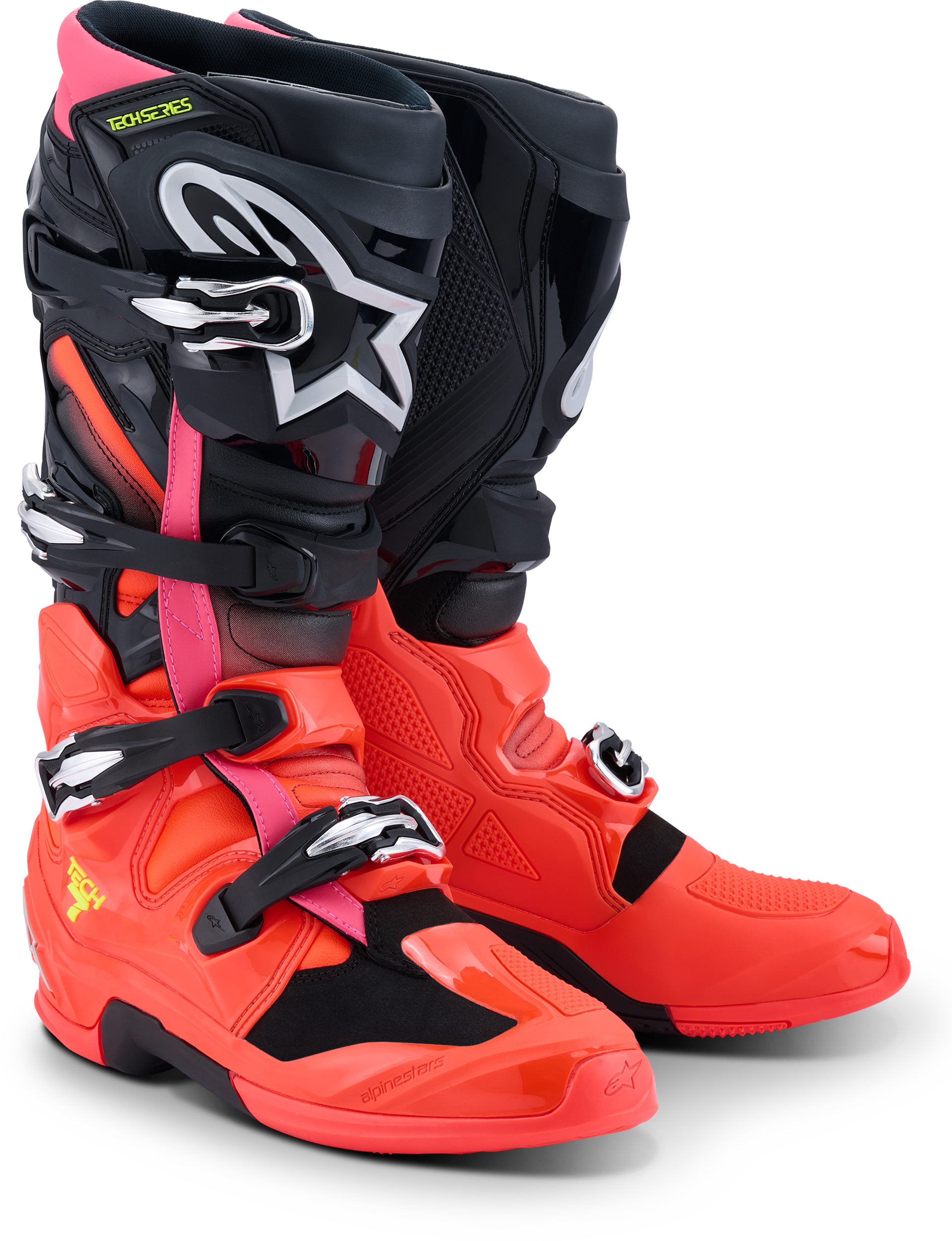 Tech 7 Black/Red Fluo/Pink Fluo 8
