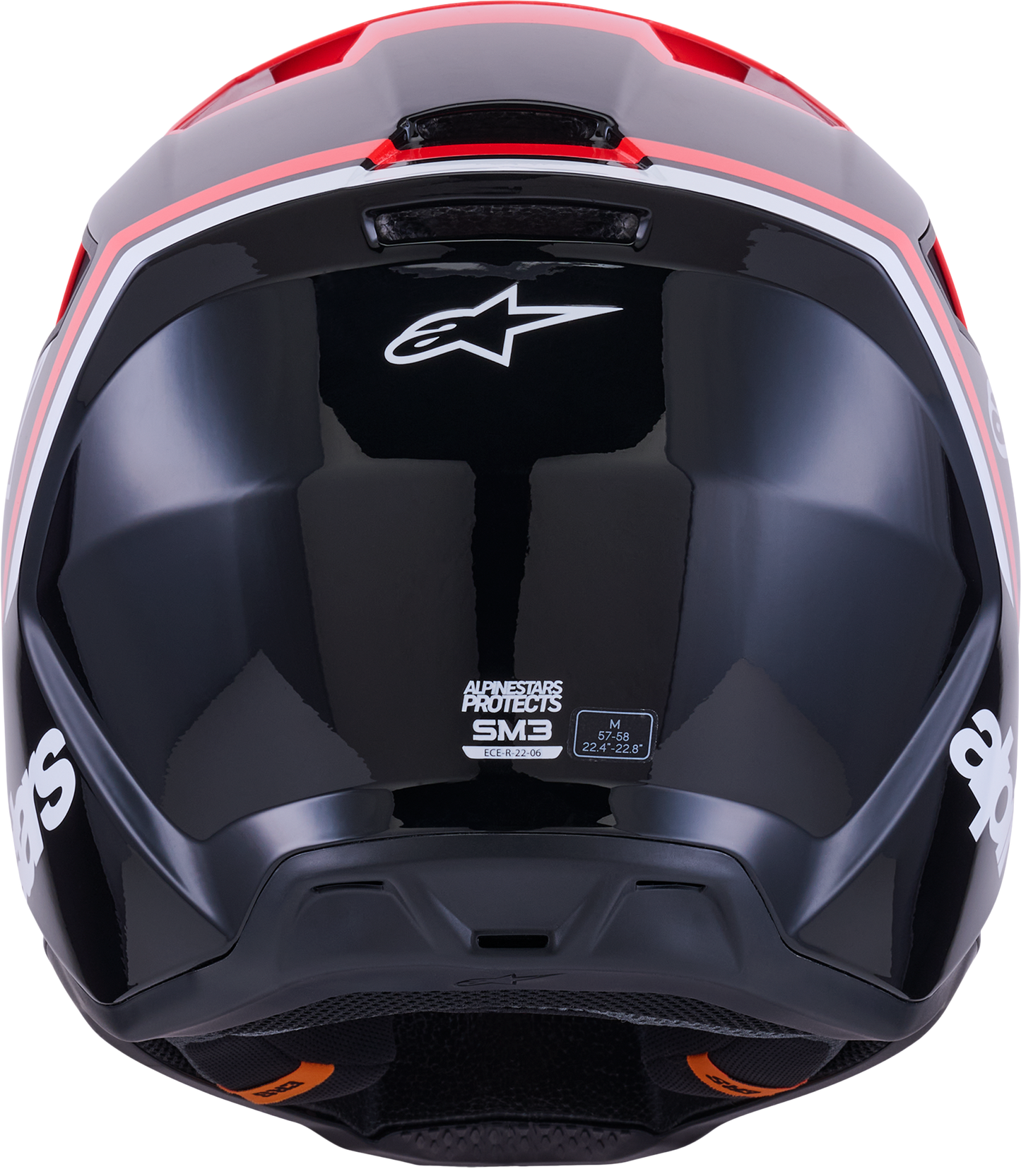 Sm3 Radium Helmet Blk/Red Fluo/White Glossy Sm