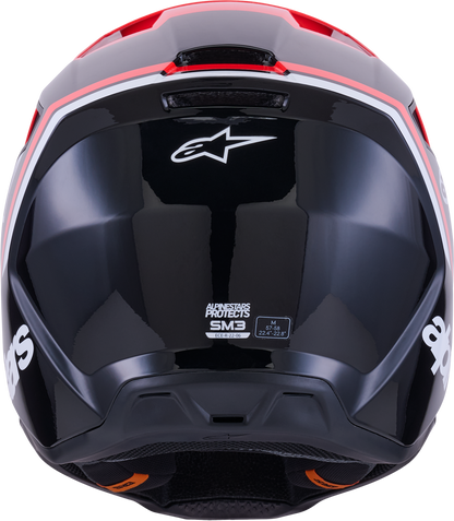 Sm3 Radium Helmet Blk/Red Fluo/White Glossy Sm