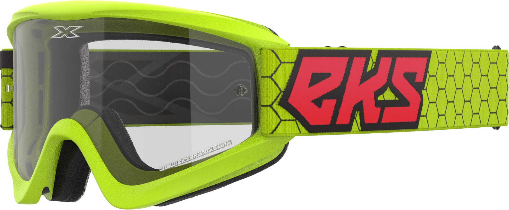Flat Out Clear Goggle Flo Ylw/Black/Fire Red Clear