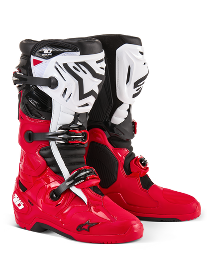 Tech 10 Enduro Boots Bright Red/Black/White 8