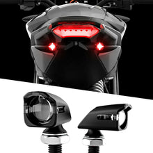 Mini Led Turn Signal Black Red Pair
