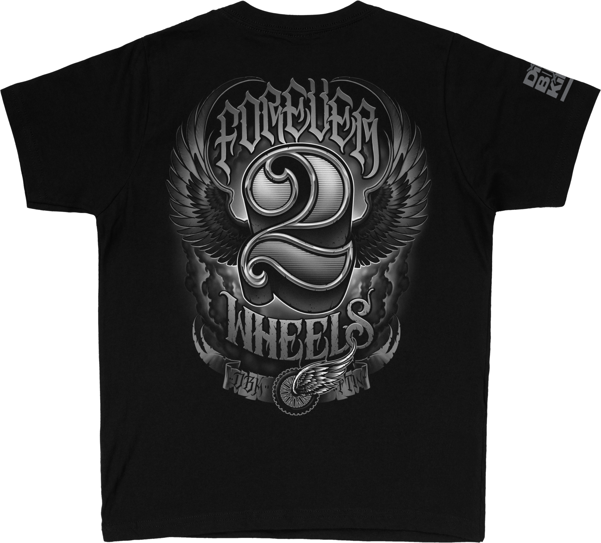 Two Wheels Youth Tee Black Ys