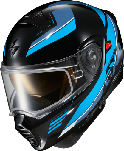 Exo Gt930 Cold Weather Helmet Modulus Blk/Blu Md (Electric)