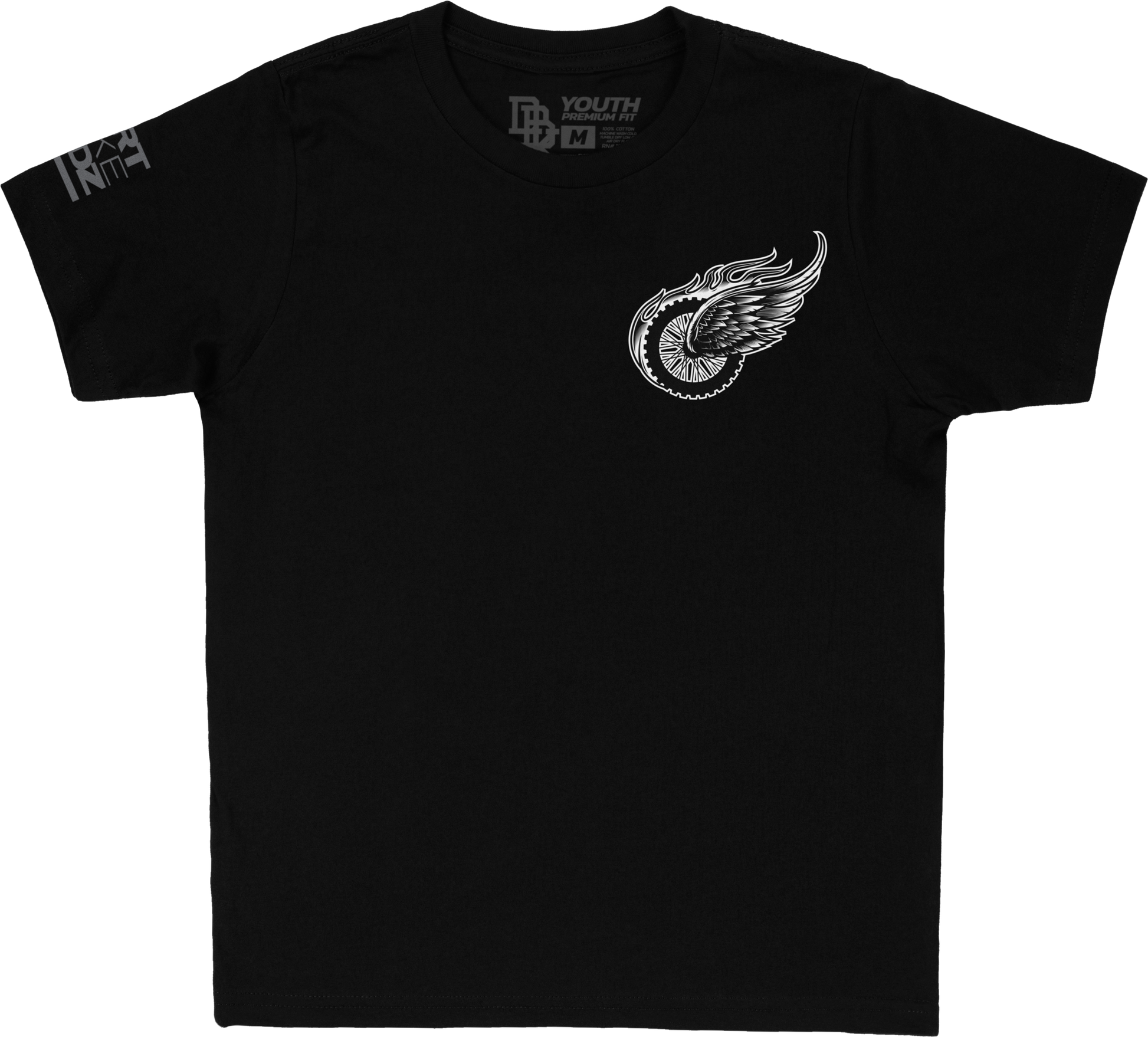 Two Wheels Youth Tee Black Yx