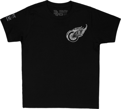 Two Wheels Youth Tee Black Ys