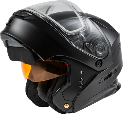 Md 01s Modular Snow Helmet Matte Black 2x