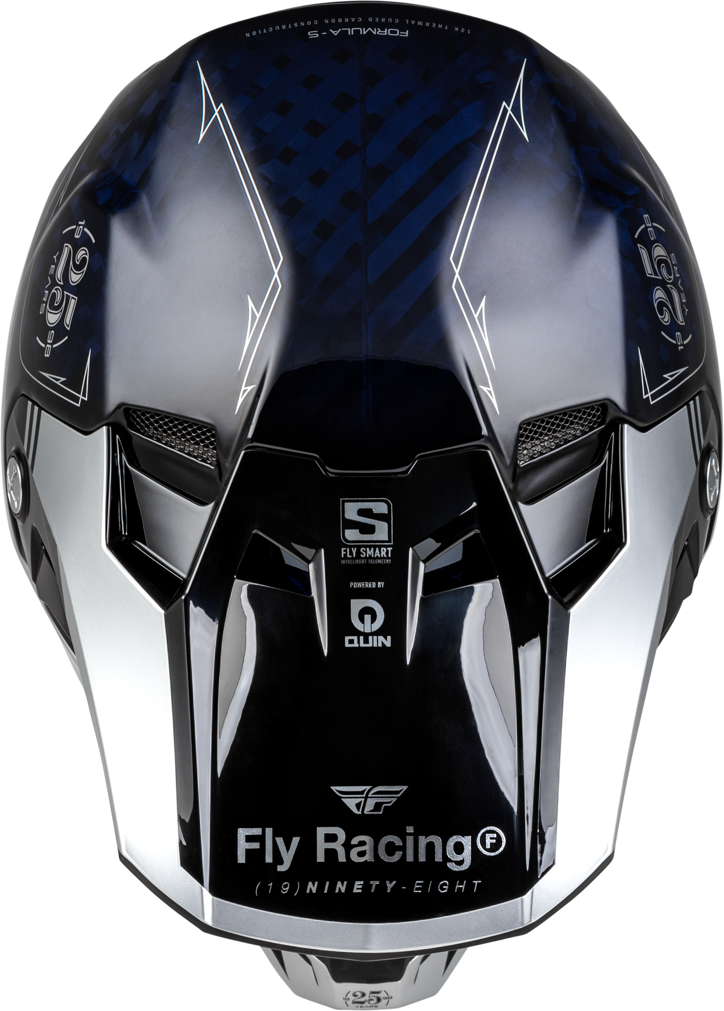 Formula S Carbon Legacy Helmet Blue Carbon/Silver Sm