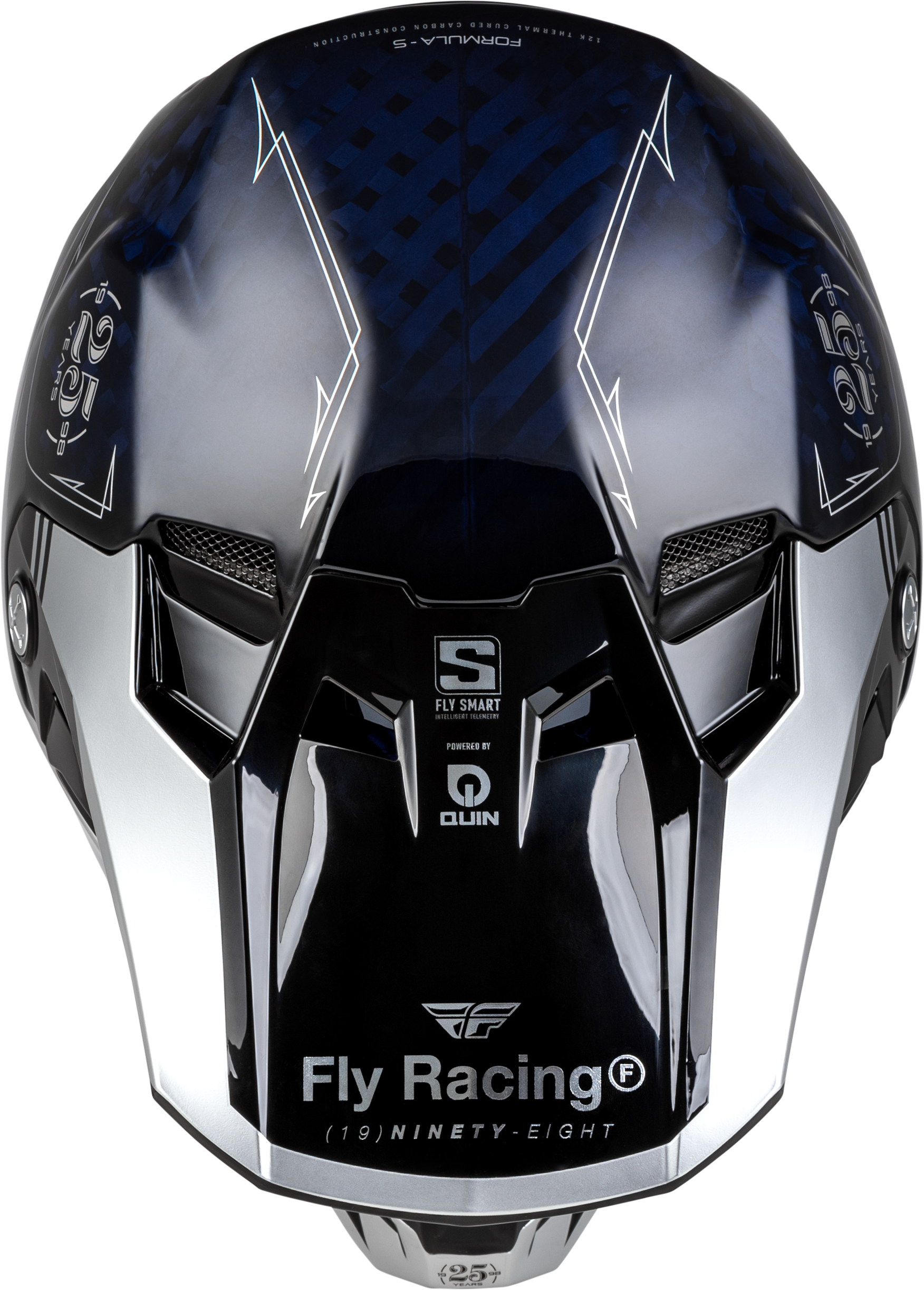 Formula S Carbon Legacy Helmet Blue Carbon/Silver 2x