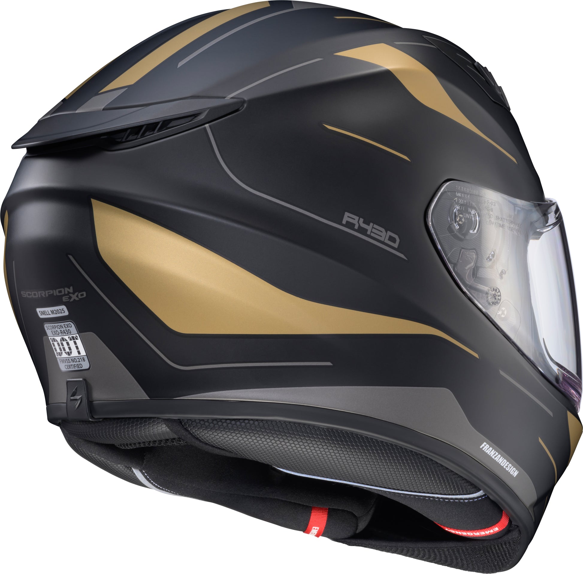 Exo R430 Full Face Helmet Cutlass Black/Gold Md