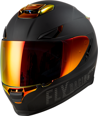 Sentinel Recon Helmet Matte Black/Fire Chrome 2x