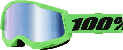 Strata 2 Goggle Neon Green  Blue Mirror Lens