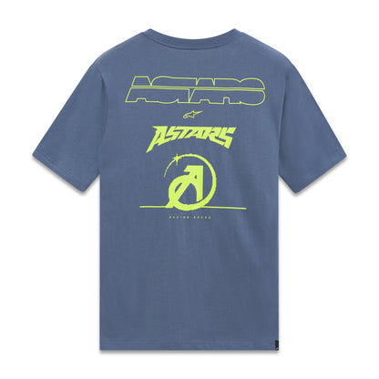 Bold Type Back Csf Ss Tee Slate Blue Md