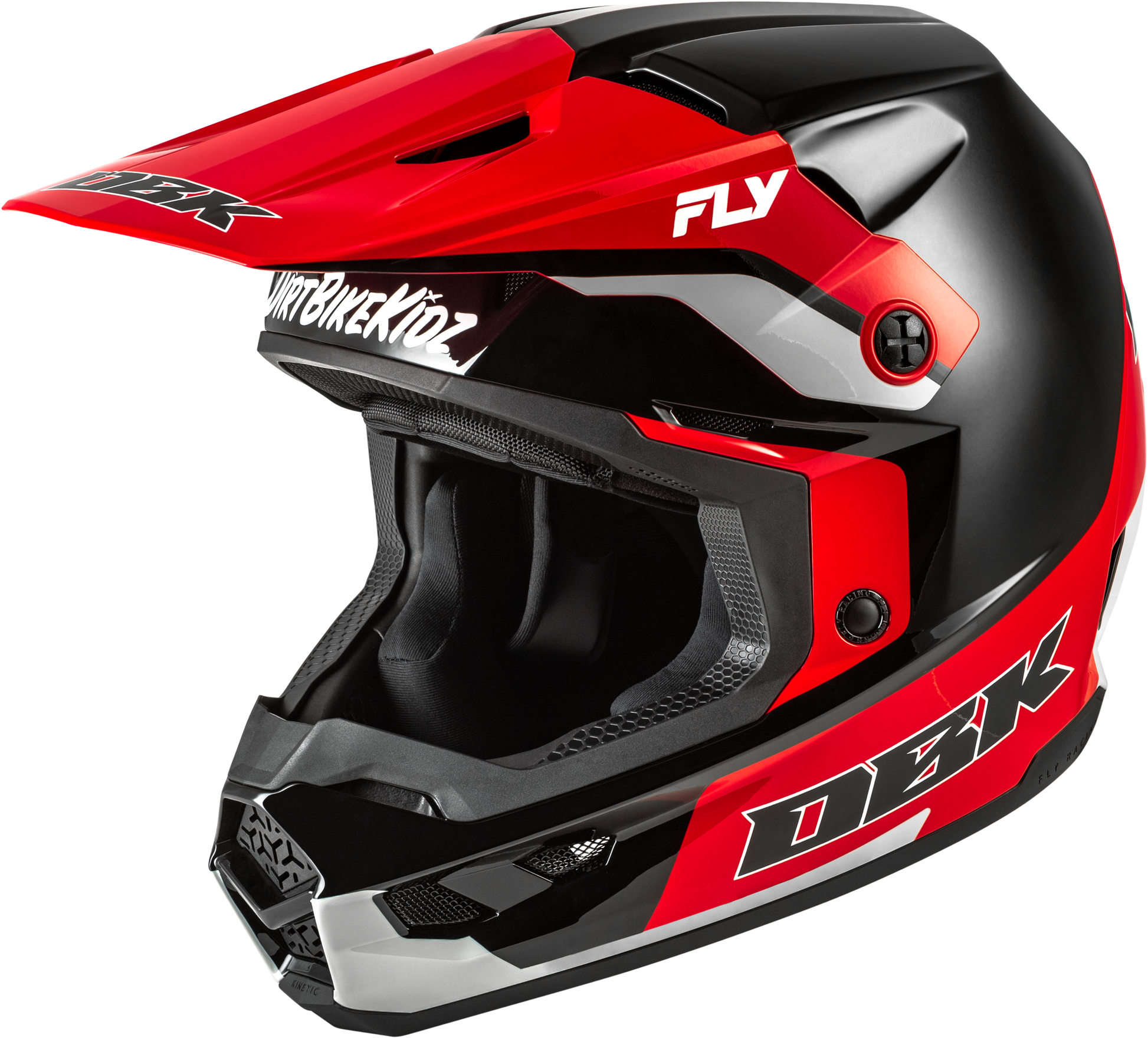 Kinetic Dbk Helmet Black/Red/Grey Lg