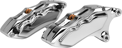 6 Pist Front Dual Caliper Kit Chrome W/ 11.8" Rotor