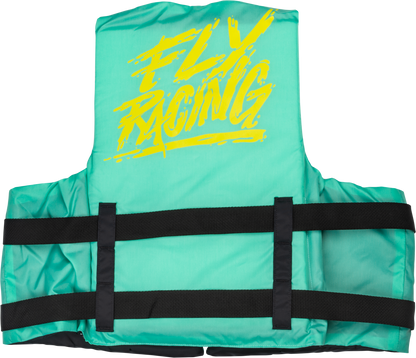 Nylon Flotation Vest Seafoam Green/Yellow Xs