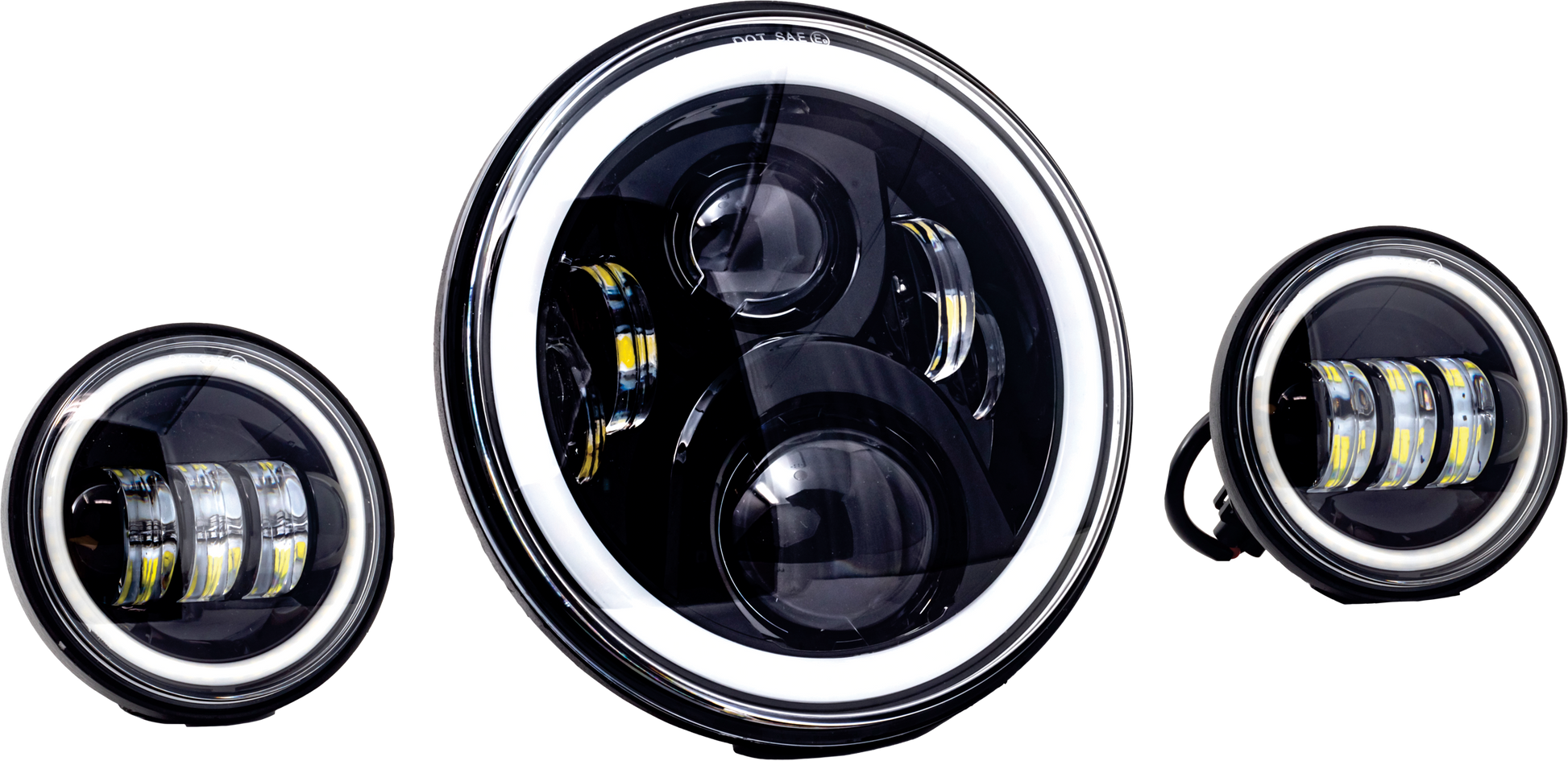 7" Led Hdlgt Kit Blk Halo W/ Mnt Adapter