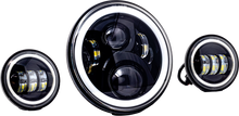 7" Led Hdlgt Kit Blk Halo W/ Mnt Adapter