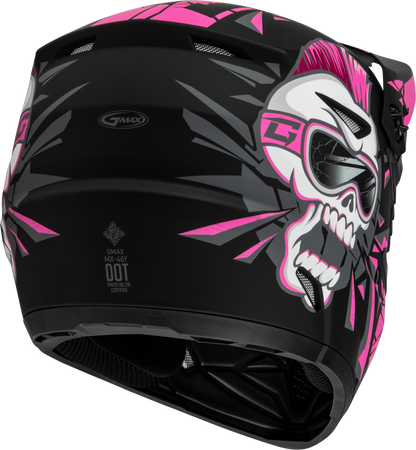 Youth Mx 46y Unstable Helmet Matte Black/Pink Ym