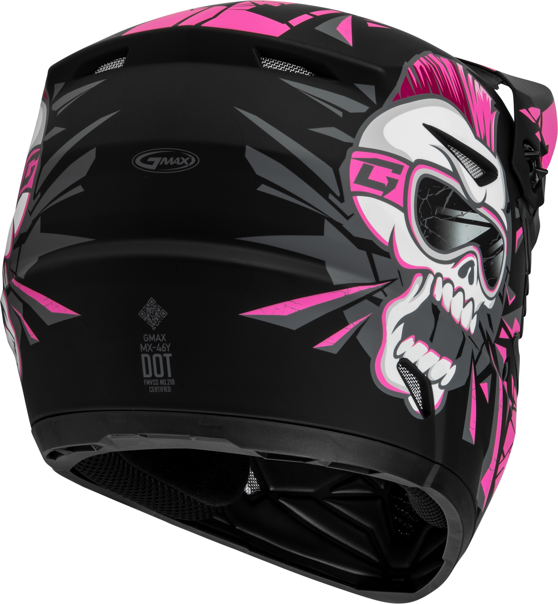 Youth Mx 46y Unstable Helmet Matte Black/Pink Yl
