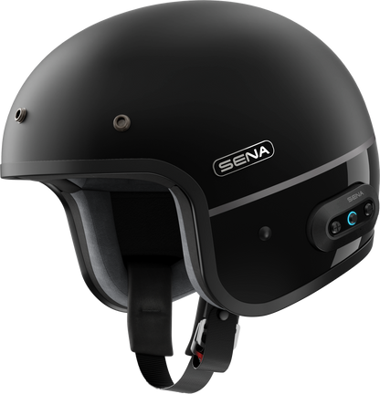 Surge Open Face Helmet W/Mesh Matte Black/Glossy Black 2x