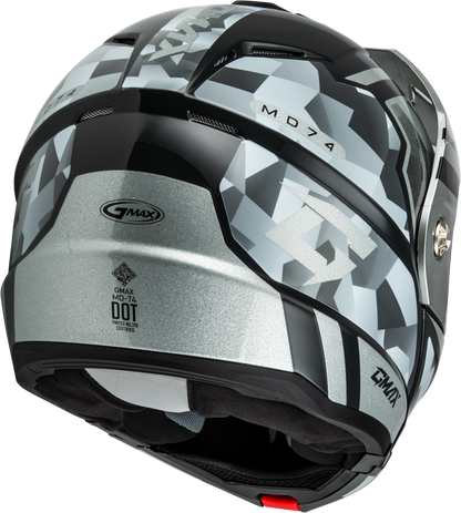 Md 74 Striker Modular Helmet W Slvr Shield Slvr/Blu Mtlc Xs