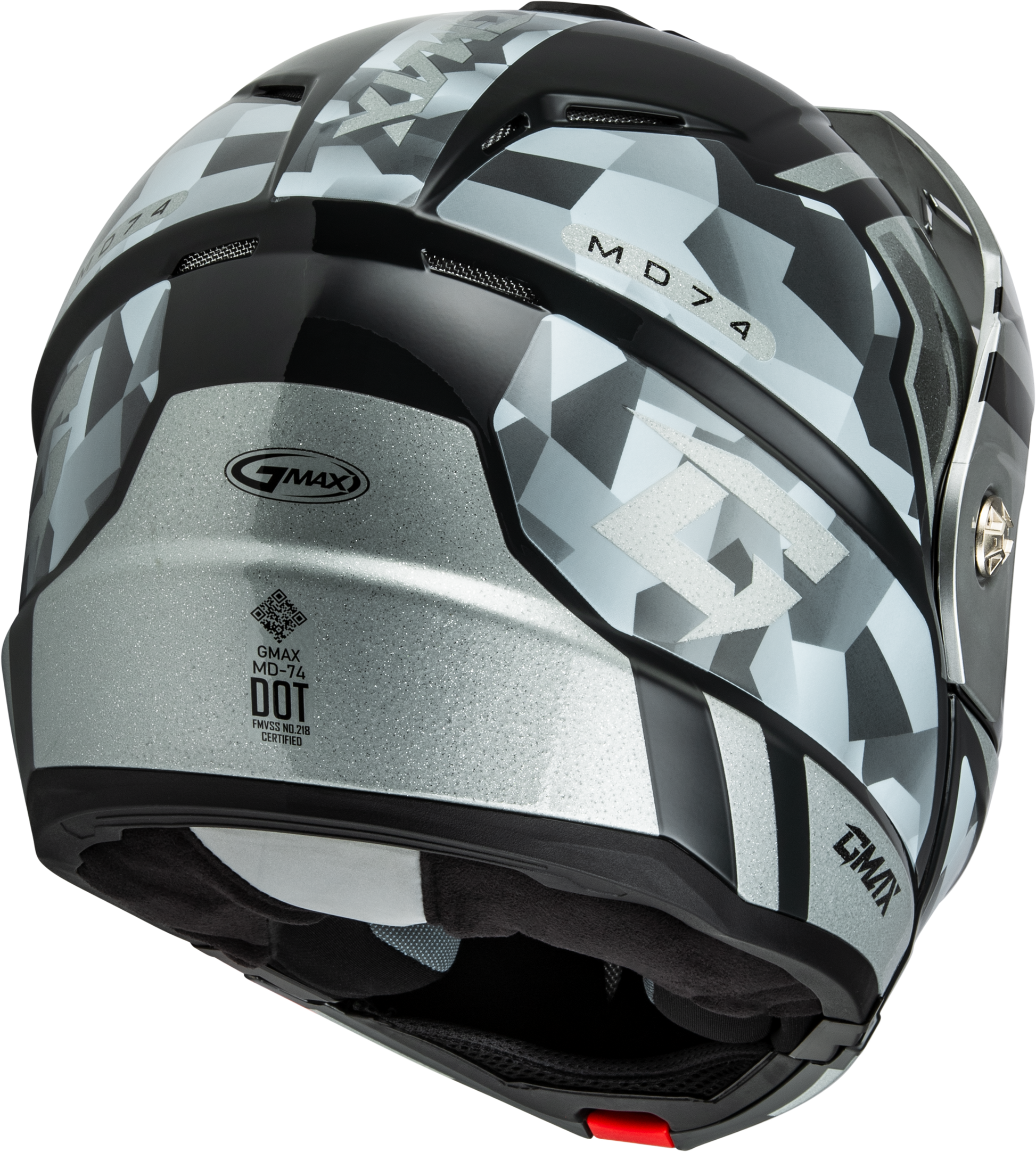 Md 74 Striker Modular Helmet W Slvr Shield Slvr/Blu Mtlc Md