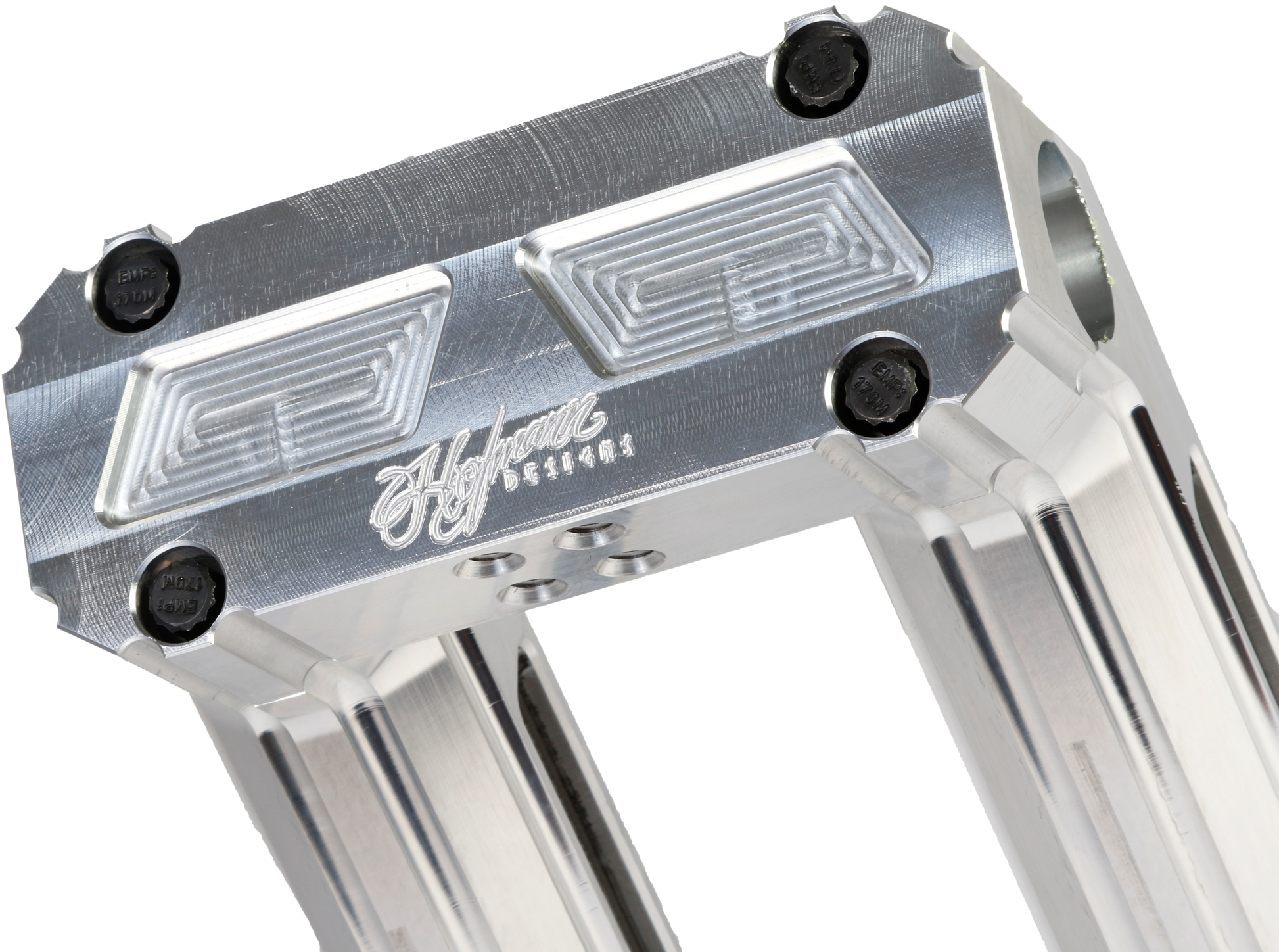 H/D Billet Risers 10" Raw Kickback