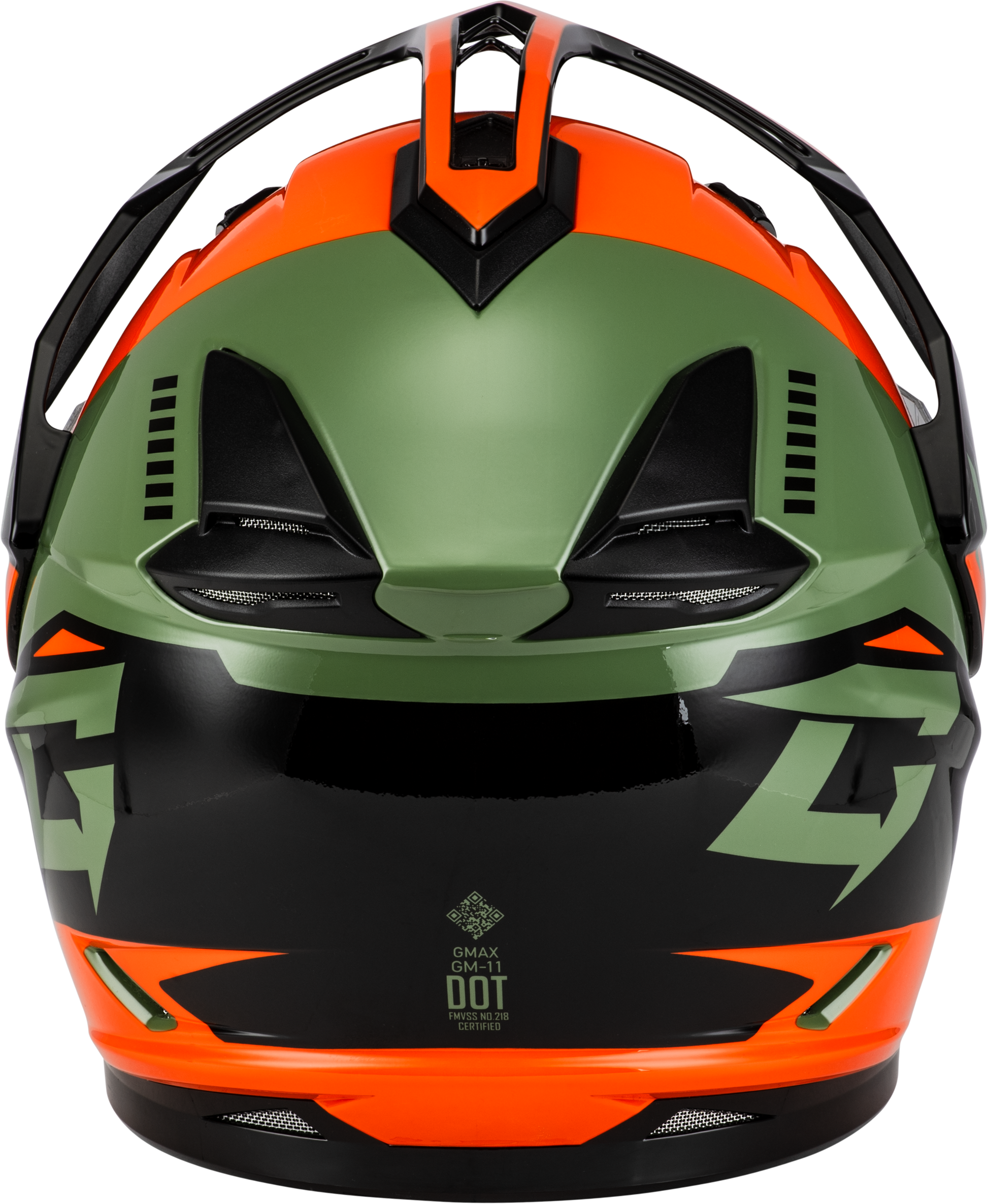 Gm 11 Ronin Helmet Orange/Green/Black Md